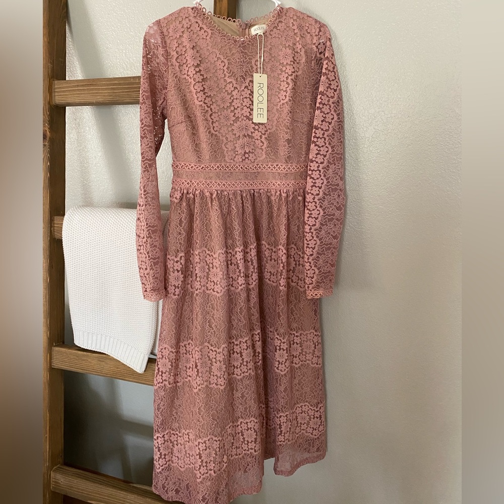 Roolee lace midi dress